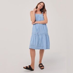 Pact Women Blue Bondi Stripe The Sunset Easy Cami Dress
